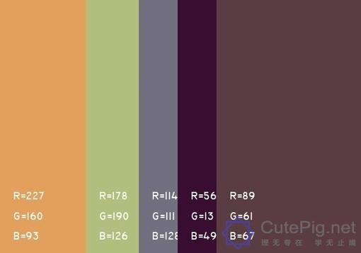 最舒服的色彩搭配RGB值配色插图43